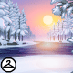Winter Wonderland Sunset Background