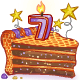 7th Birthday Cake Slice #3
