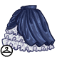 The bustle defines the shape of this unique skirt.