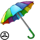 This umbrella should protect you if it ever started raining rainbows.