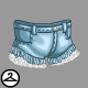 Thumbnail for Lace and Denim Shorts