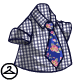 Checkered Shirt with Floral Tie