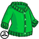 A basic button up cardigan in green.