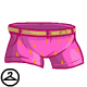 Pink Shorts with Gold Belt 