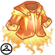It appears as if flames are shooting out of this jacket!