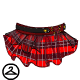 Thumbnail for Red & Black Frilly Plaid Skirt