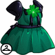 Emerald Green Dress with Shrug