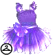 Thumbnail for Dyeworks Purple: Black Ruffled Dress