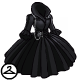 High Collared Black Dress