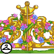 This lovely, pink and blue flower-decorated fence will keep your Neopet protected from unwanted visitors. This was a prize for completing an NC Mall Quest during the Y13 Festival of Neggs.