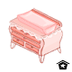 Pink Lace Changing Table - r500
