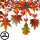 A collection of glittering autumn leaves.