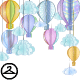 Hot Air Balloon and Cloud Garland
