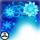 Electric Blue Flower Garland