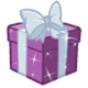 Shining Purple Gift Box With Silver Bow