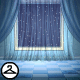Dyeworks Blue: Window with Twinkling Lights Background Item