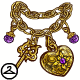 Antique Locket Charm and Key