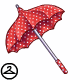 Red with White Polkadot Umbrella