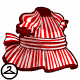 You will look sweeter than a candy cane in this frilly dress!