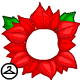 You will blend right in with all the holiday bouquets in this poinsettia mask.