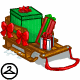 What better way to deliver gifts to your neighbours then on a festive holiday sled?