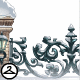 These snow covered gates are quite pretty to look at.