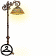 A fancy floor lamp that will make any room look pretty.