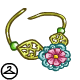 This necklace has a pretty spring flower as the focal point.