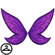 Brilliant purple wings are a lovely addition to any outfit.