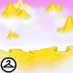 Dyeworks Yellow: Pink Mountain and Cloud Background