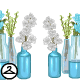 Thumbnail for Dyeworks Blue: Rose Gold Vases with Flowers