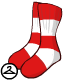 Thumbnail for Red and White Striped Socks