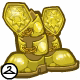 These shiny boots arent made of real gold but they are still quite dazzling!