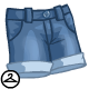 Blue Cuffed Shorts