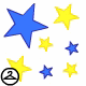 These blue and yellow stars are quite charming!