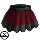 Red and Black Color Block Skirt
