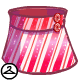 The bright candy stripes make this a perfect skirt for the holidays! This NC item was given out as a prize for hanging up a stocking during Stocking Stufftacular.