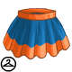 Blue and Orange Color Block Skirt