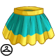 Thumbnail for Teal and Yellow Color Block Skirt
