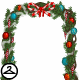 A beautiful holiday archway decorated with ornaments. This bonus NC item was awarded for the Stocking Stufftacular.