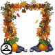 A fetching garland that has been crafted from signature autumn materials.