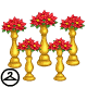 Thumbnail for Poinsettias in Gold Vases Foreground