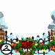 Thumbnail for Happy Holidays Wrought Iron Fence