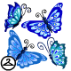 Dyeworks Blue: Mutant Butterfly Accessory - r500