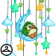 The sweet Pawkeet hangs above your head as you have your final moments before you drift off into dreamland...