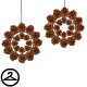 How pretty do these pine cone wreaths look! This was an NC prize for visiting the Legends of Altador during Altador Cup XIII.