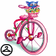 This extra cute bicycle is even cuter with a Kadoatie plushie in it!