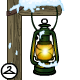 Rustic Snowy Lamp Post