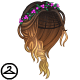 Loosely Braided Wig with Flowers