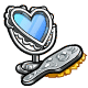 Fancy Silver Brush with Heart Mirror